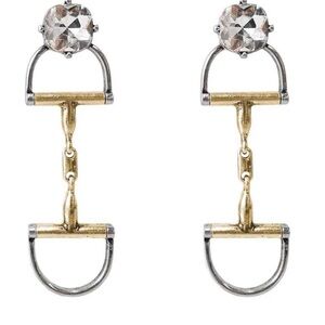Elegant Gold and Silver Dangle Earrings